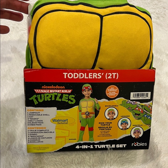 Nickelodeon Teenage Mutant Ninja Turtles 4-in-1 Halloween Costume 2T toddlers - Picture 2 of 5